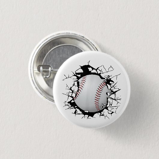 Baseball Apparel - Baseball Ronde Button 3,2 Cm (Voorkant /achterkant)
