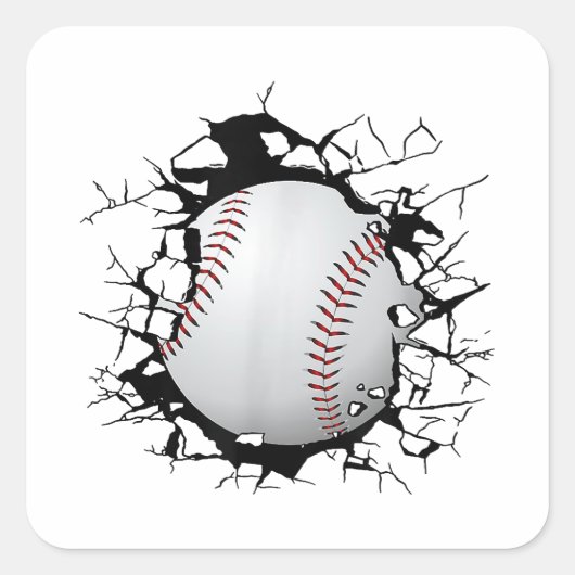 Baseball Apparel - Baseball Vierkante Sticker (Voorkant)