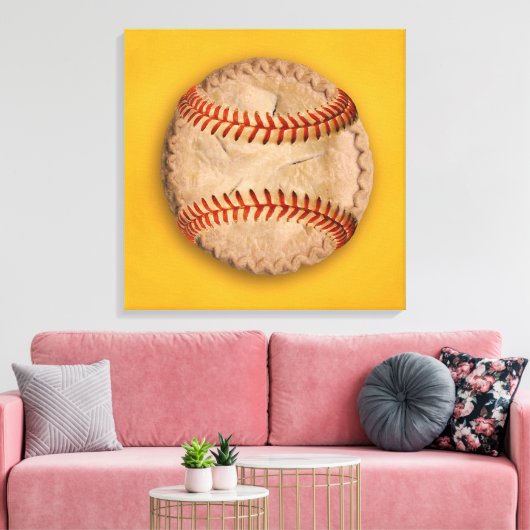 Baseball Apple Pie Canvas Afdruk (Insitu (Woonkamer))