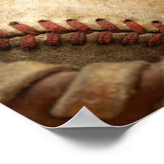 BASEBALL APPLE PIE HOT DOGS EN FARING POSTER (Hoek)