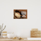 BASEBALL APPLE PIE HOT DOGS EN FARING POSTER (Keuken)