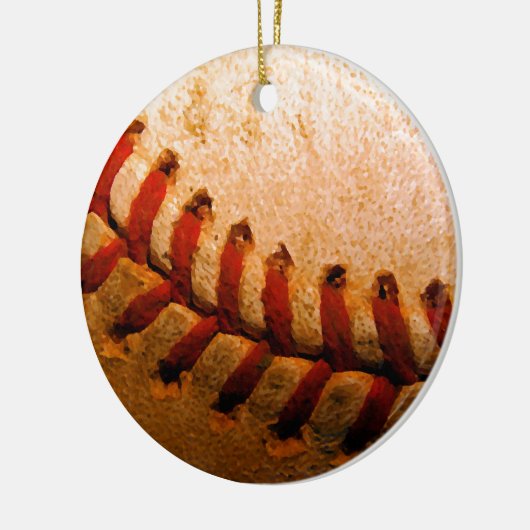 Baseball Art Keramisch Ornament (Links)