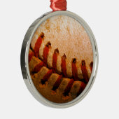 Baseball Art Metalen Ornament (Rechts)