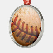 Baseball Art Metalen Ornament (Links)