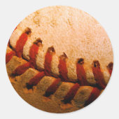 Baseball Art Ronde Sticker (Voorkant)