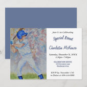 BASEBALL ARTITY INVITATION KAART (Voorkant / Achterkant)
