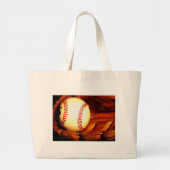 Baseball Artwork Grote Tote Bag (Voorkant)