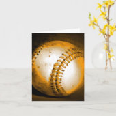 Baseball Artwork Kaart (Gele Bloem)