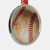 Baseball Artwork Metalen Ornament (Rechts)
