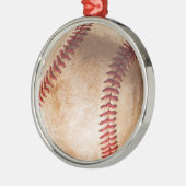 Baseball Artwork Metalen Ornament (Links)