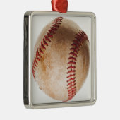 Baseball Artwork Metalen Ornament (Rechts)