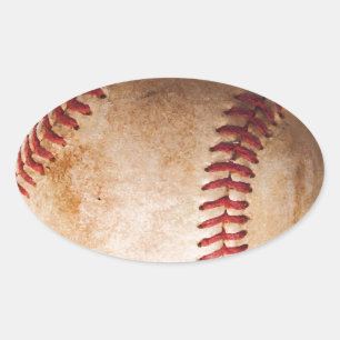Baseball Artwork Ovale Sticker
