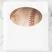 Baseball Artwork Ovale Sticker (Tas)