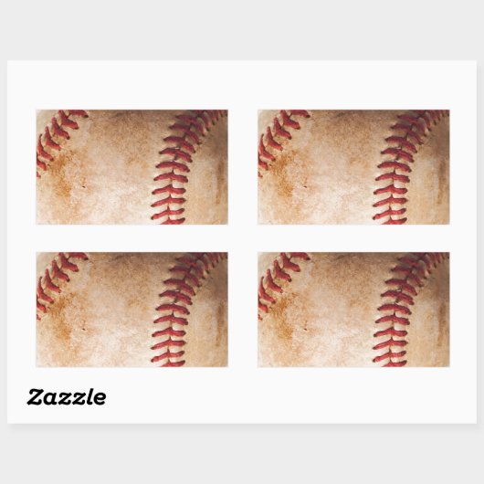 Baseball Artwork Rechthoekige Sticker (Vel)