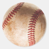 Baseball Artwork  Ronde Sticker (Voorkant)