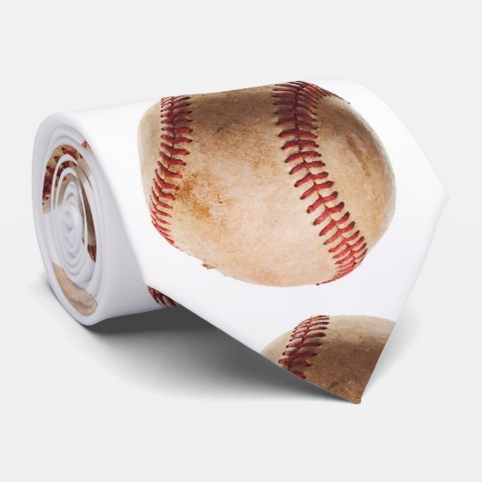 Baseball Artwork Stropdas (Opgerold)