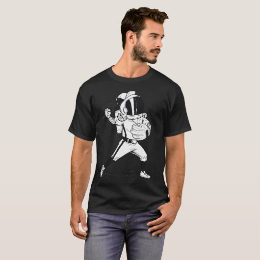 Baseball Astronaut T-shirt (Voorkant volledig)