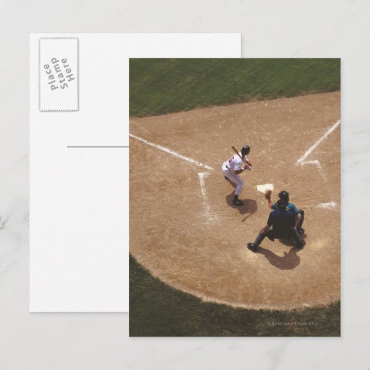 Baseball at Home Bord Briefkaart (Voorkant / Achterkant)