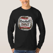 Baseball Aunt Leopard  Baseball Aunt T-shirt (Voorkant)