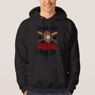 Baseball Aunt Life Proud Baseball Auntie Hoodie