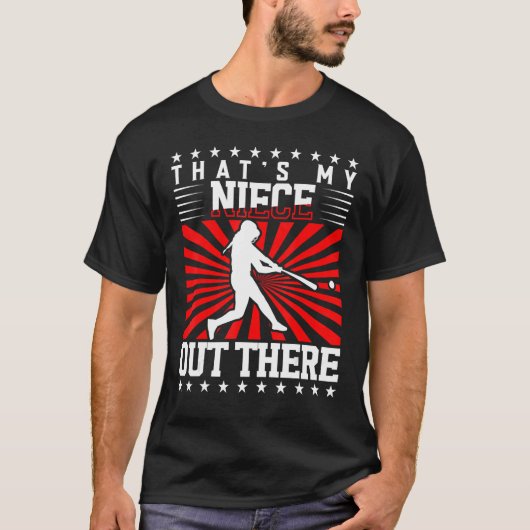 Baseball Aunt That s My Niece Out There Baseball U T-shirt (Voorkant)