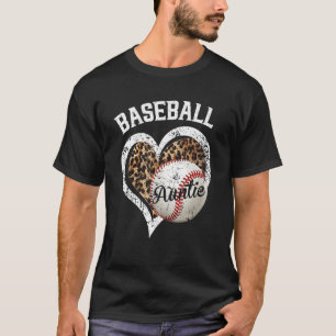 Baseball Auntie Leopard T-shirt