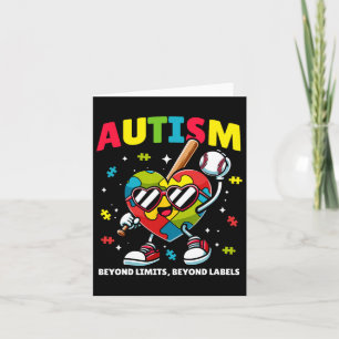 Baseball Autisme Bewustzijn Kleurrijke Puzzel voor Kaart