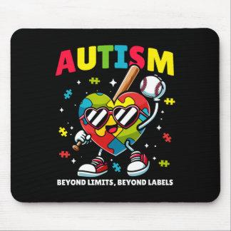 Baseball Autisme Bewustzijn Kleurrijke Puzzel voor Muismat