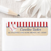 Baseball Baby shower adreslabel Etiket (Insitu)