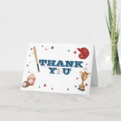 Baseball Baby shower Bedankkaart (Voorkant)