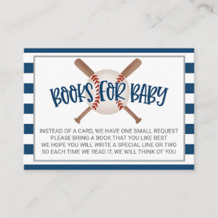 Baseball Baby shower Boek Aanvraag Kaart