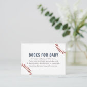 Baseball Baby shower Books for Baby Informatiekaartje (Staand voorkant)