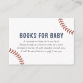 Baseball Baby shower Books for Baby Informatiekaartje (Voorkant)