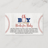 Baseball Baby shower Books for Baby Visitekaartje (Voorkant)