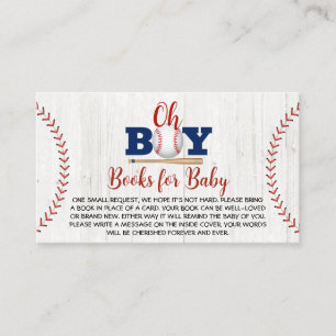 Baseball Baby shower Books for Baby Visitekaartje