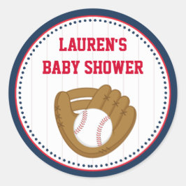 Baseball Baby shower Favor Tag Stickers