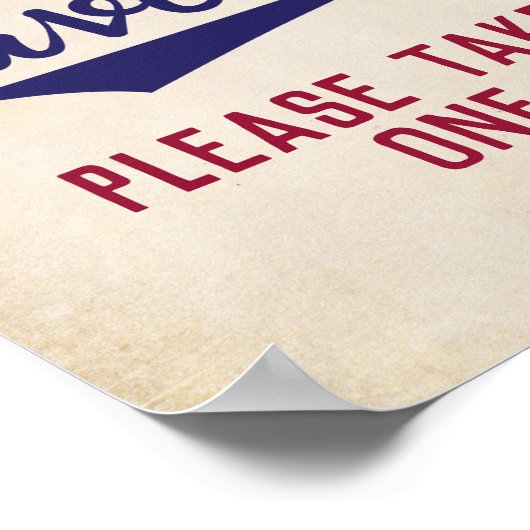 Baseball-Baby shower Favors gebruiken één teken Poster (Hoek)