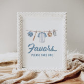 Baseball Baby shower Favors Sign Poster