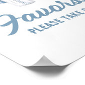 Baseball Baby shower Favors Sign Poster (Hoek)