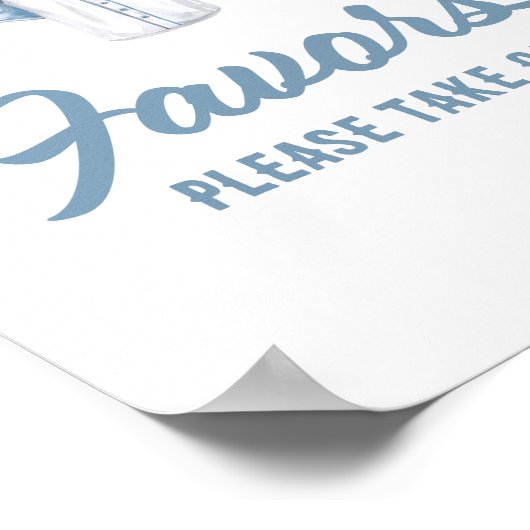 Baseball Baby shower Favors Sign Poster (Hoek)