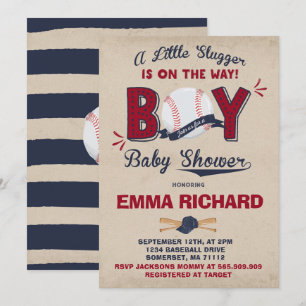 Baseball Baby shower Invitation Baseball Shower Kaart