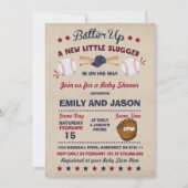 Baseball Baby shower Invitation Baseball Shower Kaart (Voorkant)