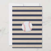 Baseball Baby shower Invitation Baseball Shower Kaart (Achterkant)