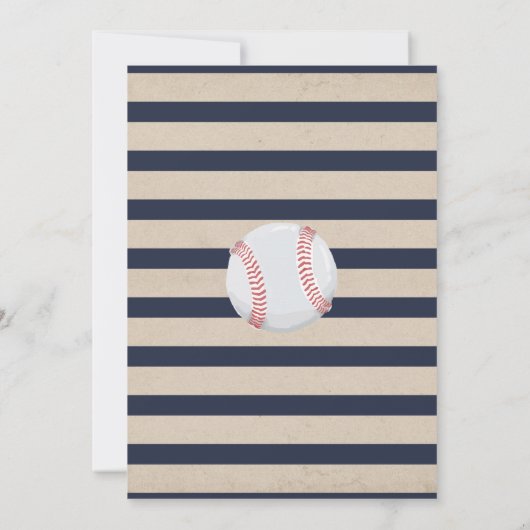 Baseball Baby shower Invitation Baseball Shower Kaart (Achterkant)