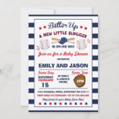 Baseball Baby shower Invitation Baseball Shower Kaart (Voorkant)