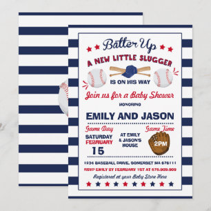 Baseball Baby shower Invitation Baseball Shower Kaart