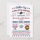Baseball Baby shower Invitation Baseball Shower Kaart (Voorkant)