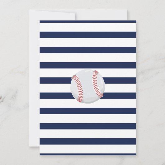 Baseball Baby shower Invitation Baseball Shower Kaart (Achterkant)
