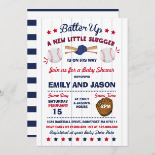 Baseball Baby shower Invitation Baseball Shower Kaart