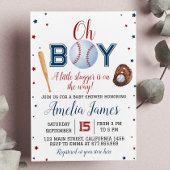 Baseball Baby shower Invitation Little Slugger Kaart